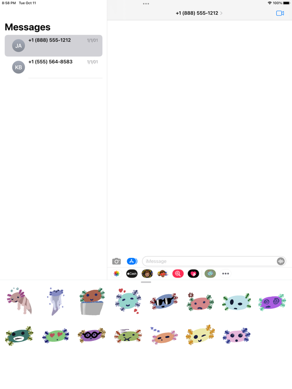 Screenshot #4 pour Cute Axolotl Stickers
