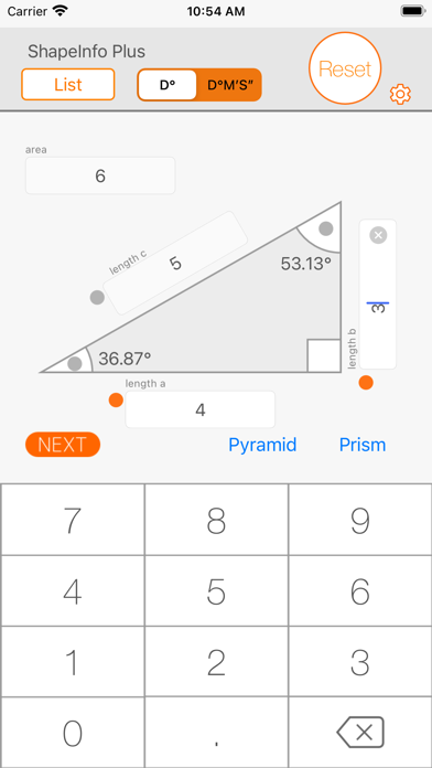 Figure calculator ShapeInfo screenshot 2