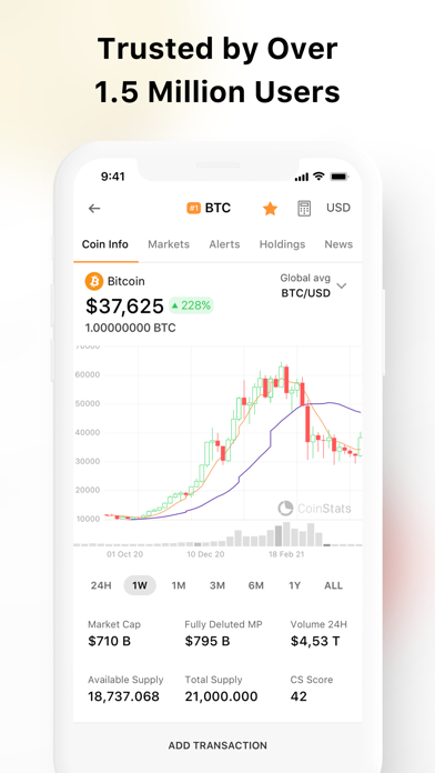 Crypto Tracker - Coin Stats Screenshot