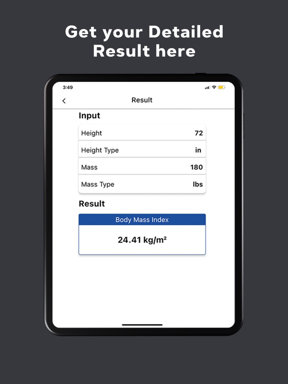 Calculate BMI: Body Mass Index screenshot 3
