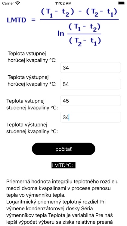 Mean temperature difference