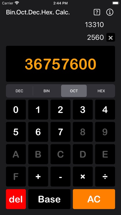 Bin Oct Dec Hex Calculator