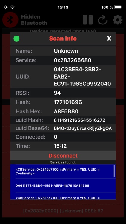 Hidden Bluetooth Scanner