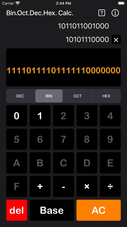 Bin Oct Dec Hex Calculator