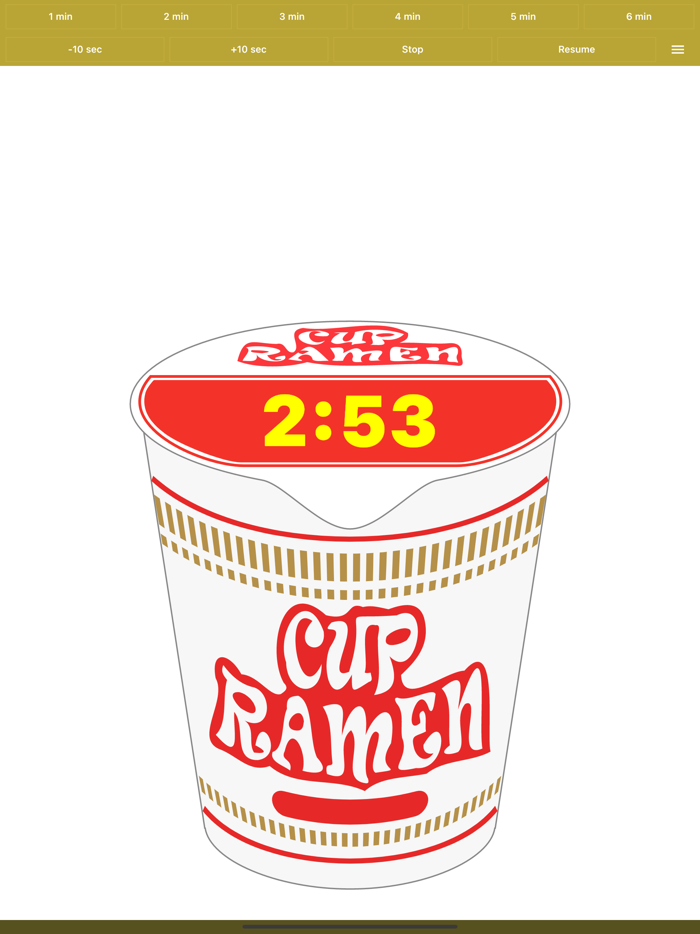 Instant cup ramen timer