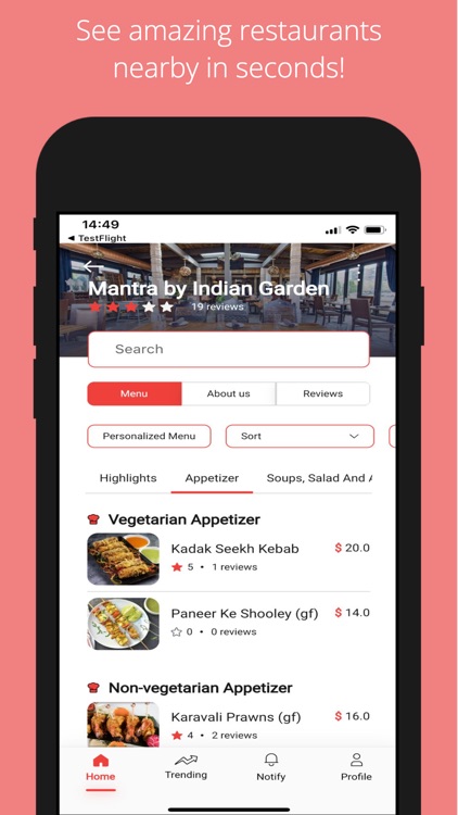 Global Menu App