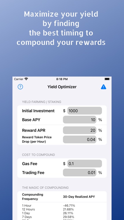 DeFi Calculator