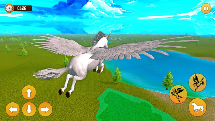 Flying Unicorn Horse Game 2022 screenshot-3