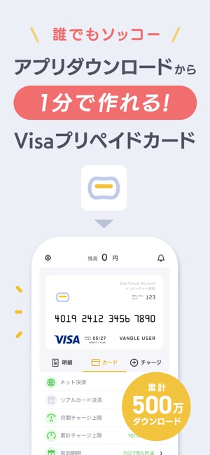 バンドルカード 簡単visaプリペイドカード Visaカード On The App Store