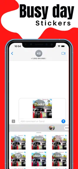 Game screenshot Busy day stickers apk