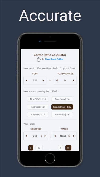 Coffee Ratio Calculator