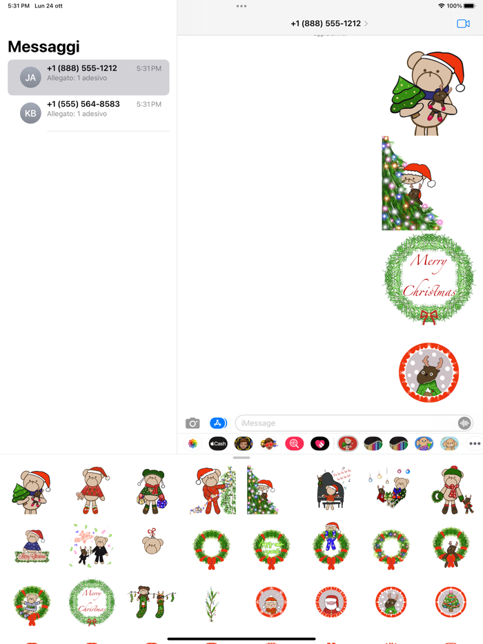 christmas stickers  with bubo