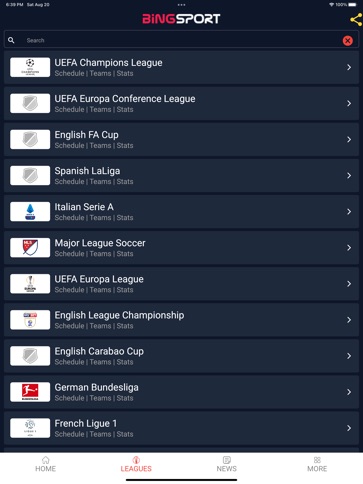 Bingsport - Football Live for iPhone - Download