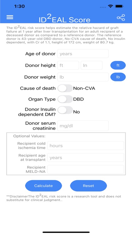 IDDEAL Score Calculator