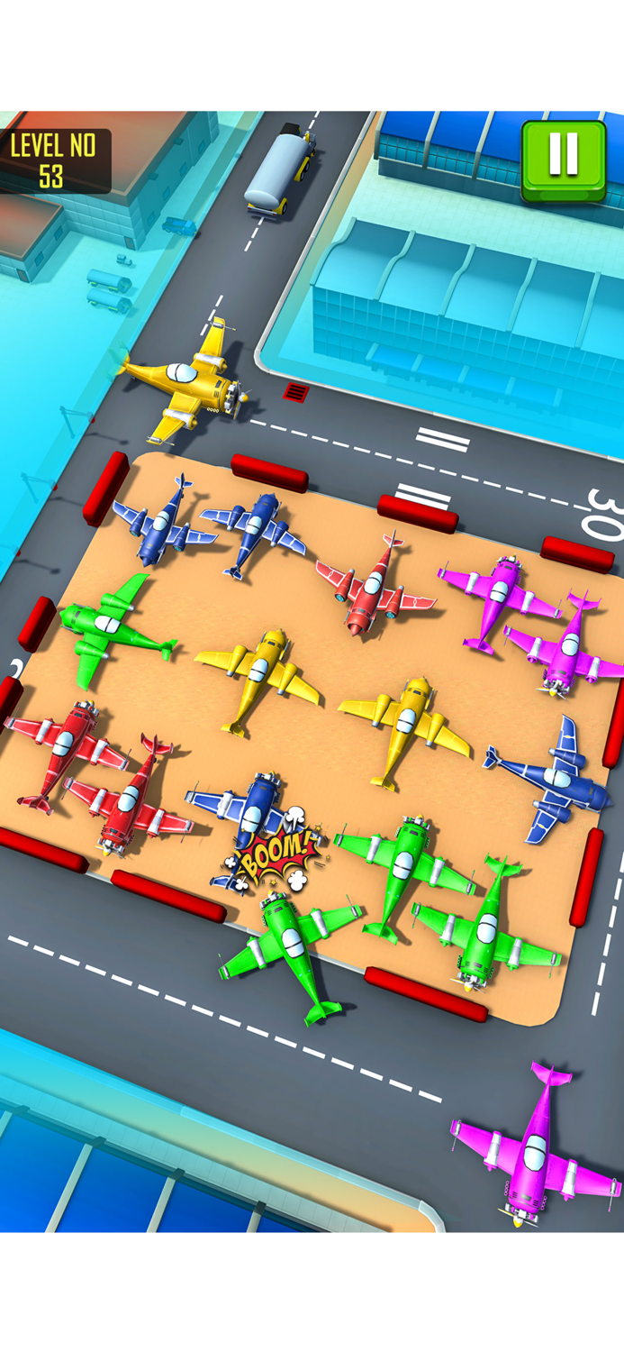 Airplane parking jam