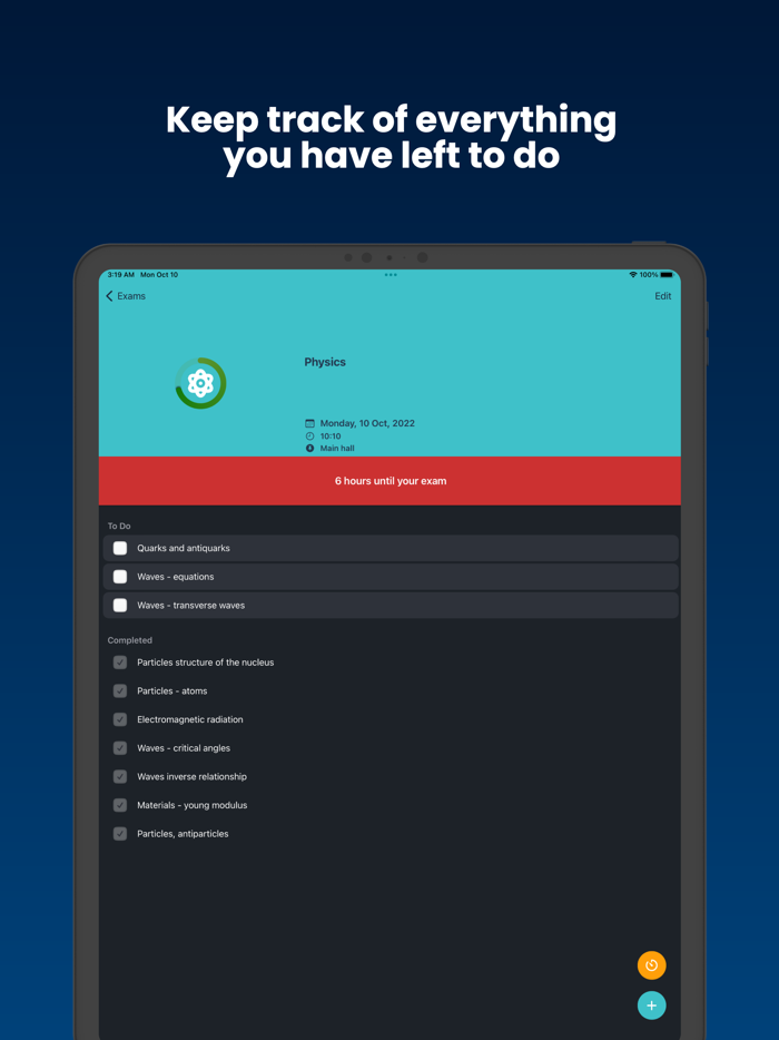Study Planner Exam Countdown