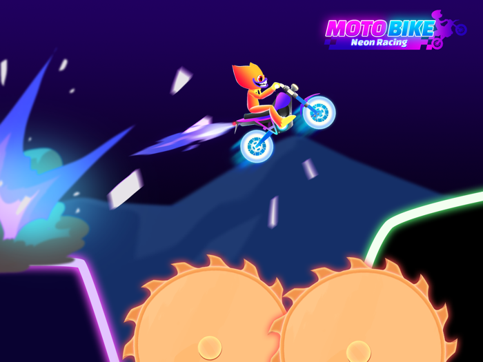 Moto Bike Neon Racing