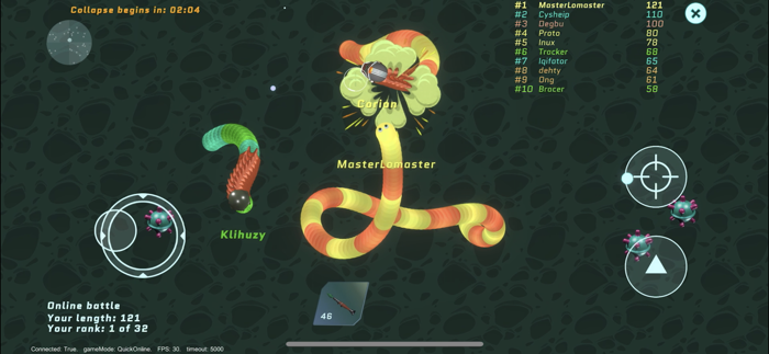 WarTails.io slither snake game