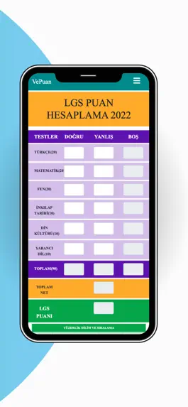 Game screenshot LGS Puan ve Yüzdelik Hesaplama mod apk