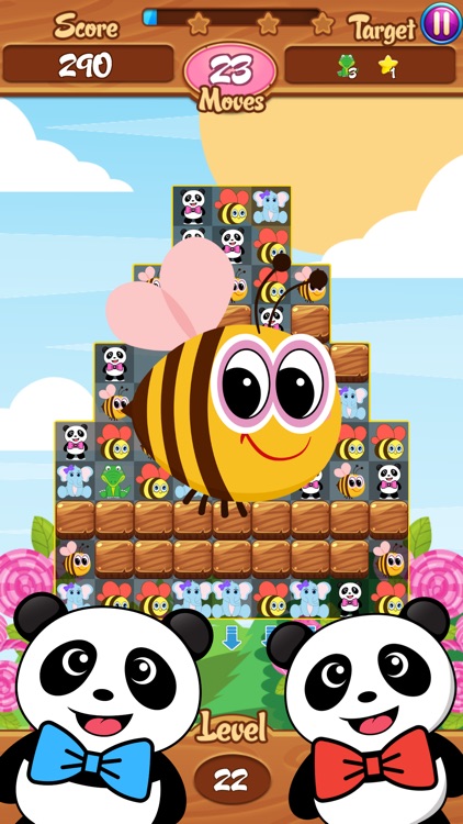 Bees Animal Friends Pop Match3 screenshot-5