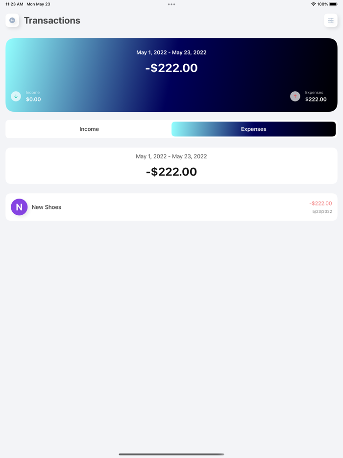 Simple Spending Tracker