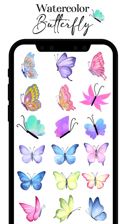 Watercolor Butterfly Stickers