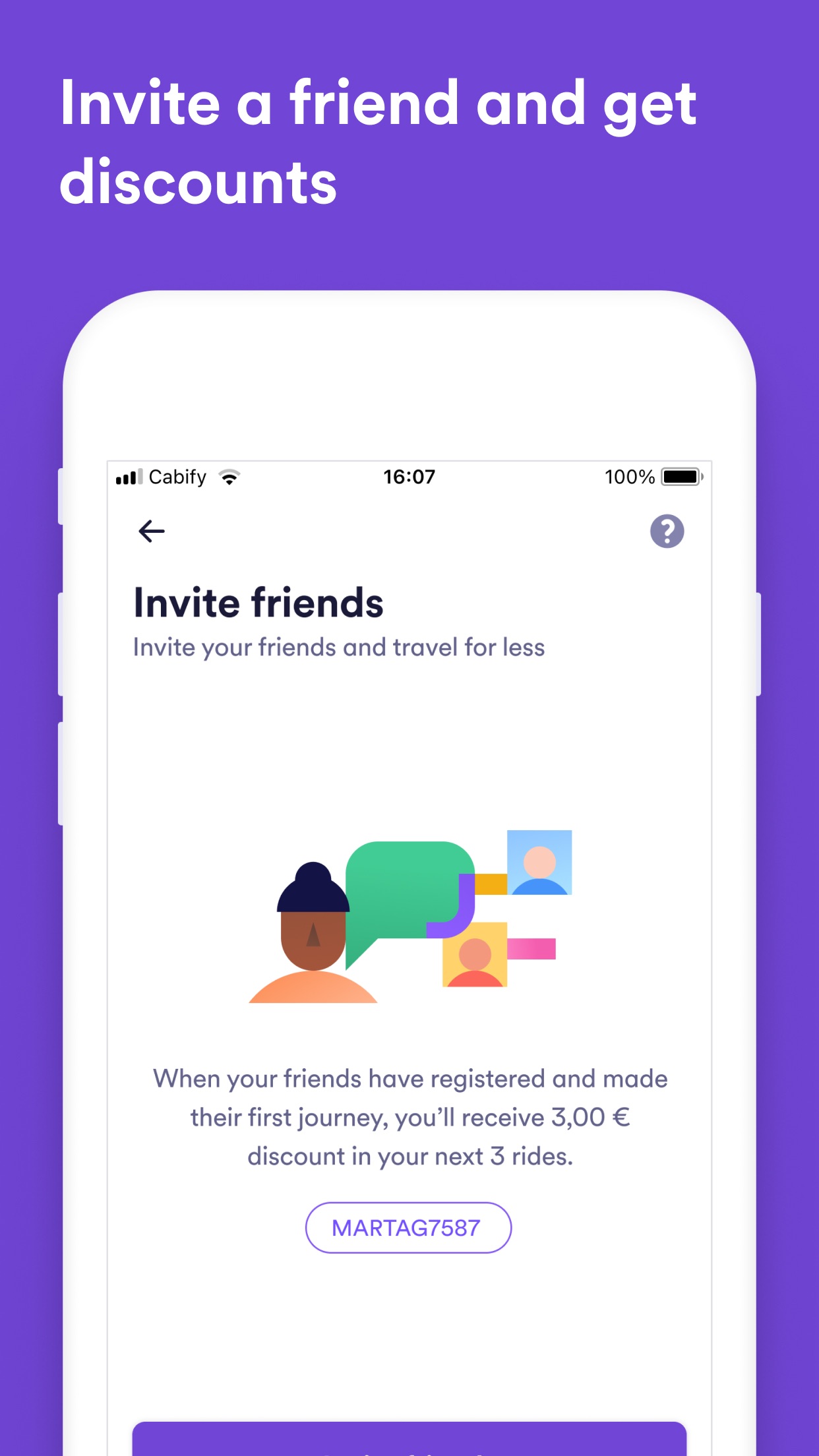 Screenshot do app Easy, um app da Cabify