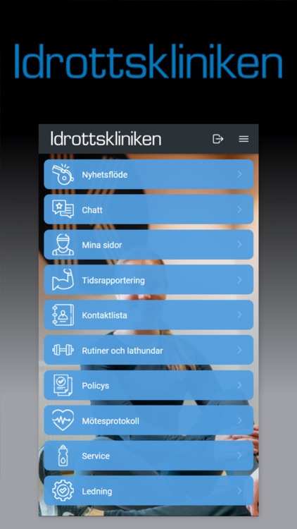 Idrottsklinikens personalapp