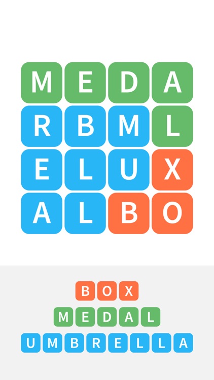 Word Game - swipe the words