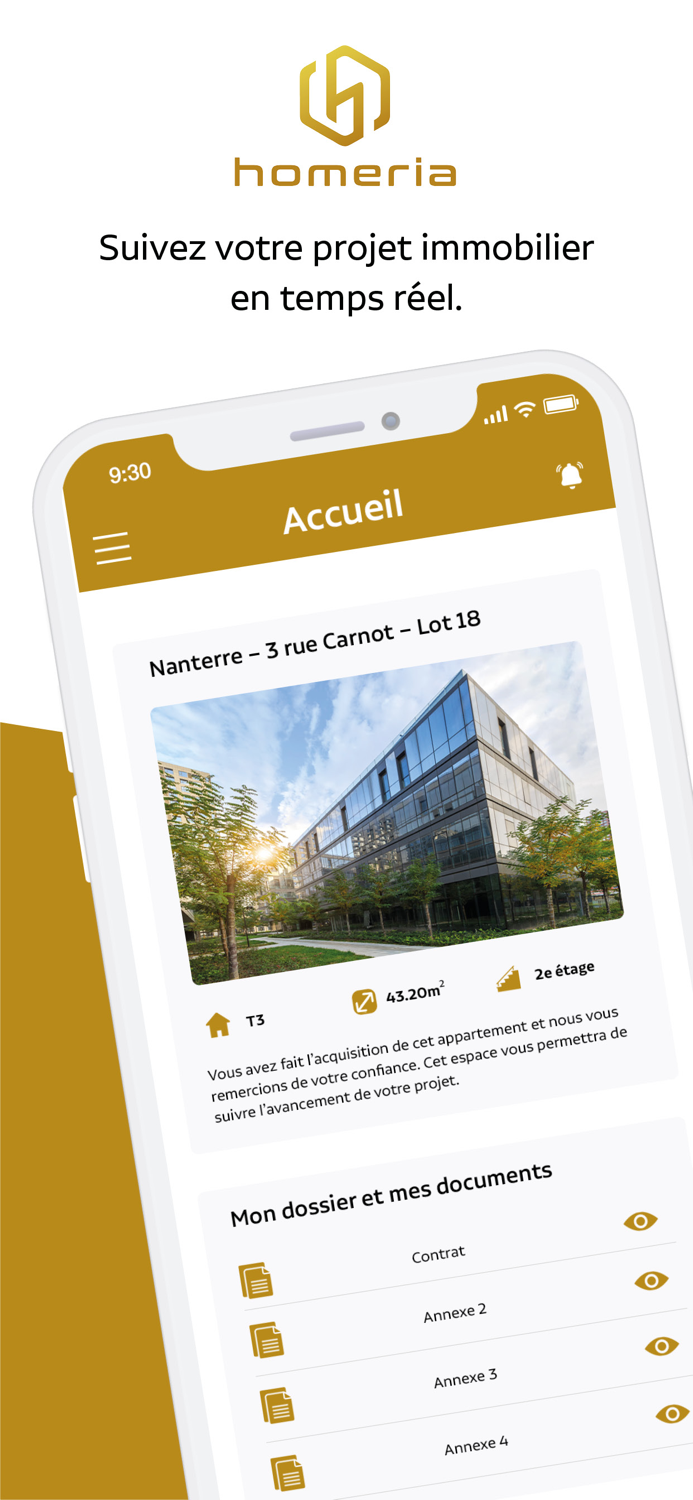 Espace client Homeria