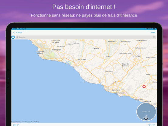 La Réunion : Carte Offline