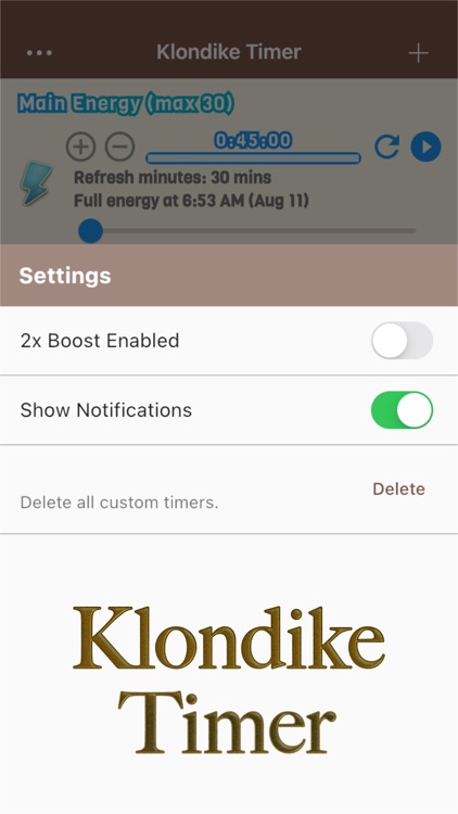 Klondike Timer