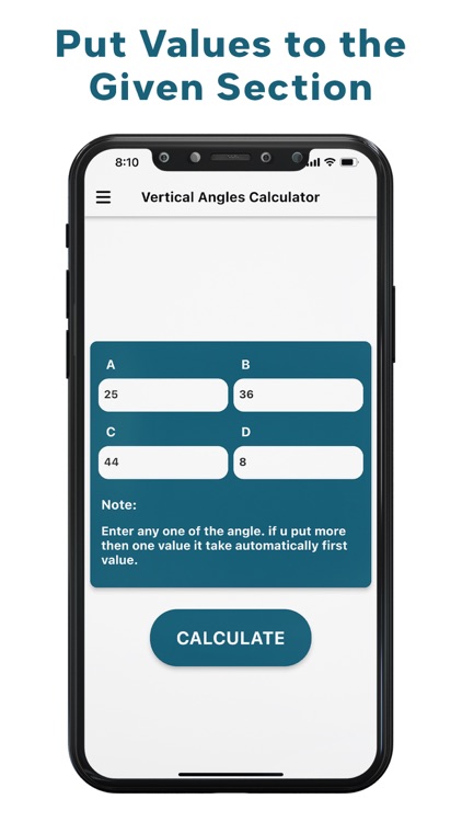 Vertical Angles Calculator