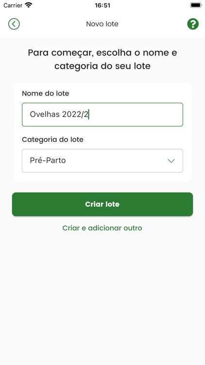 OvinoPro: Gestão por Lotes