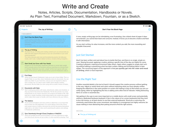 Notebooks – Write and Organize