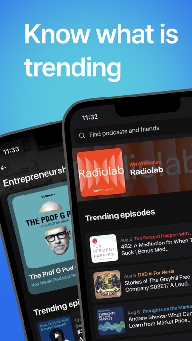 Screenshot #3 pour Podvine - Podcast Player App