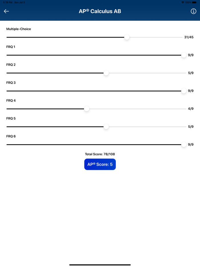 AP Exam Score Calculator