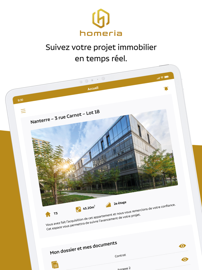 Espace client Homeria