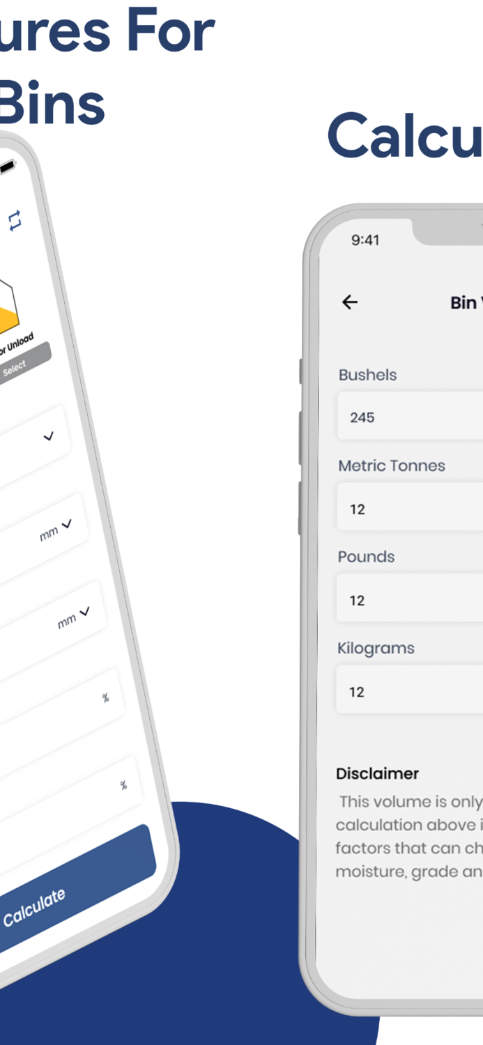Grain Bin Volume Calculator