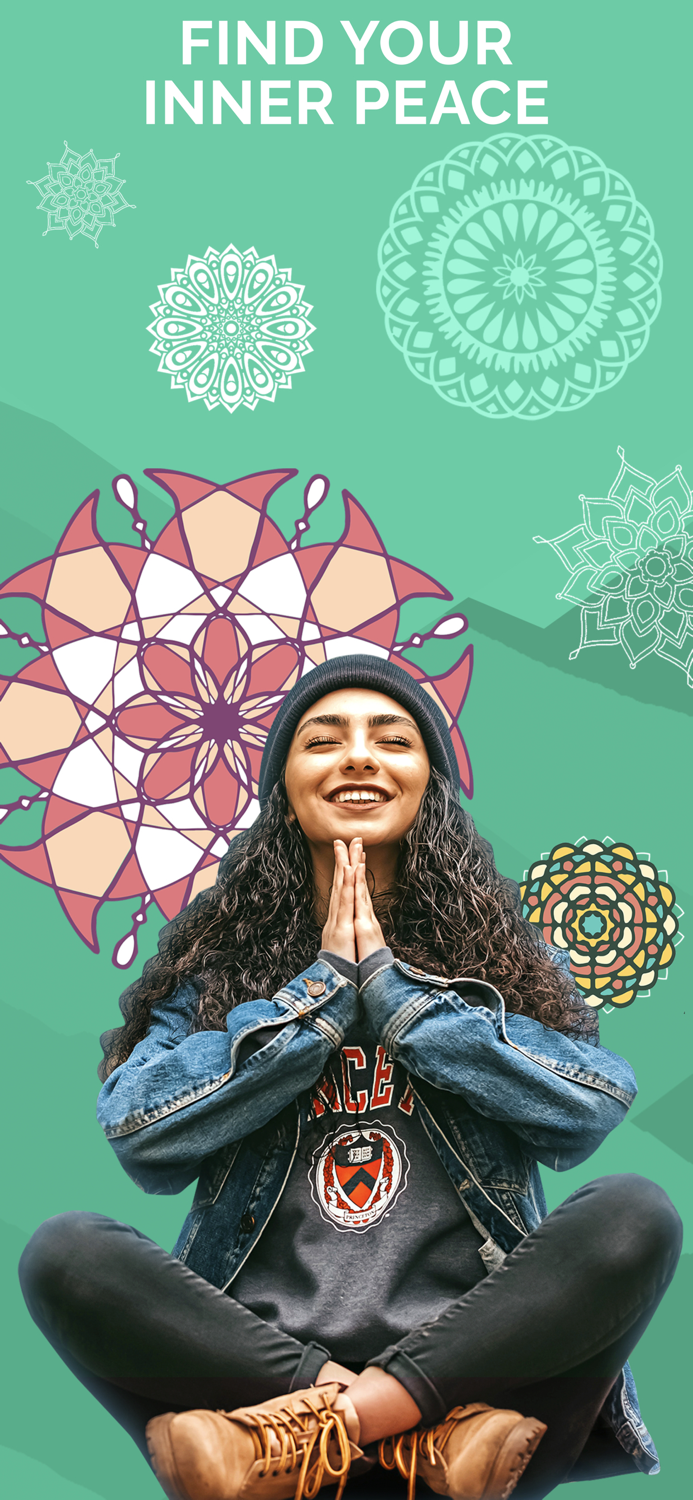 Mandala Coloring Happy Art