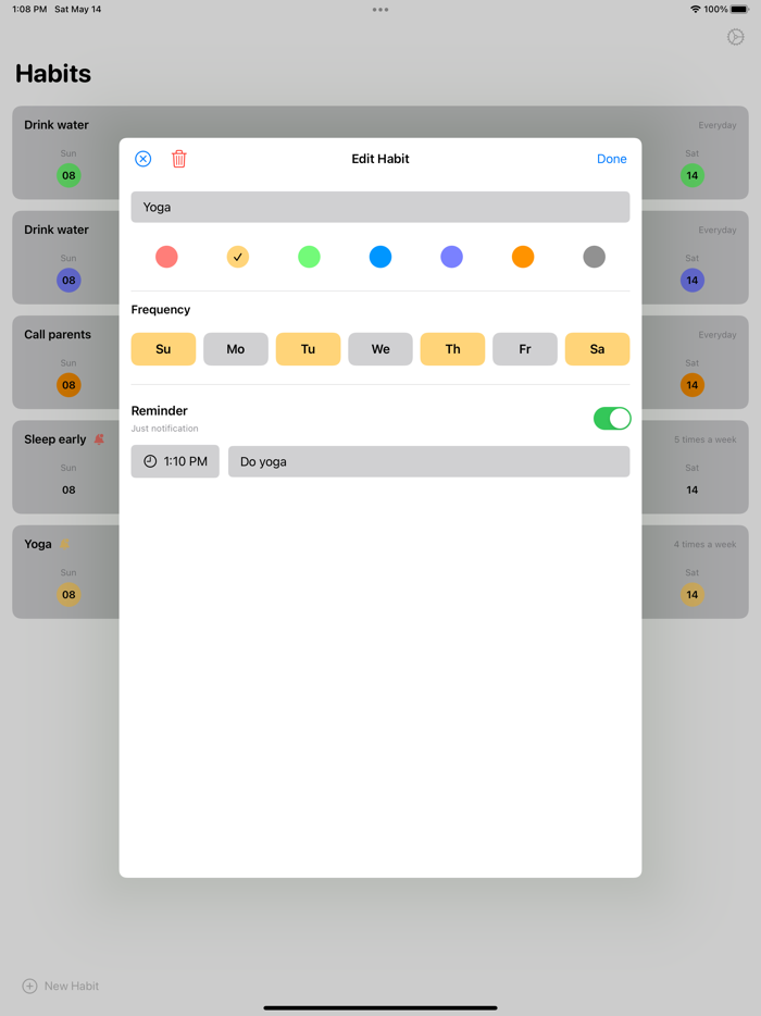 Habit Tracker Daily Alert