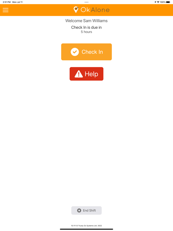 Ok Alone - Lone Worker App