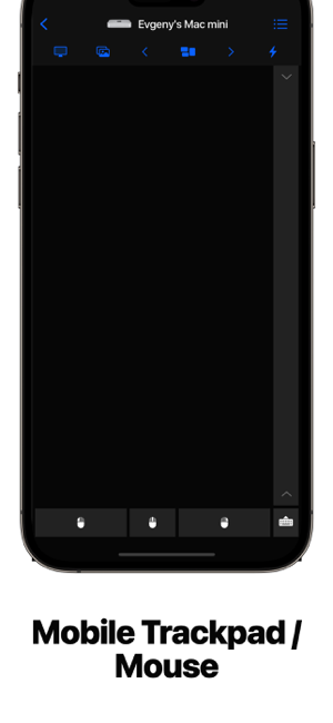 Snímek obrazovky mobilní myši a klávesnice