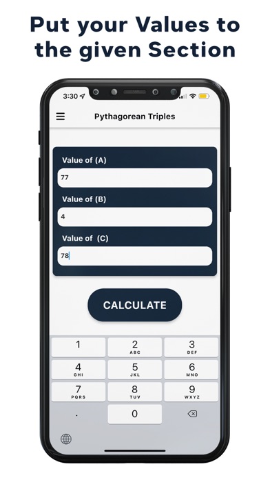 Pythagorean Triples Calculator screenshot 2