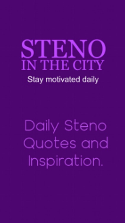 Steno In The City