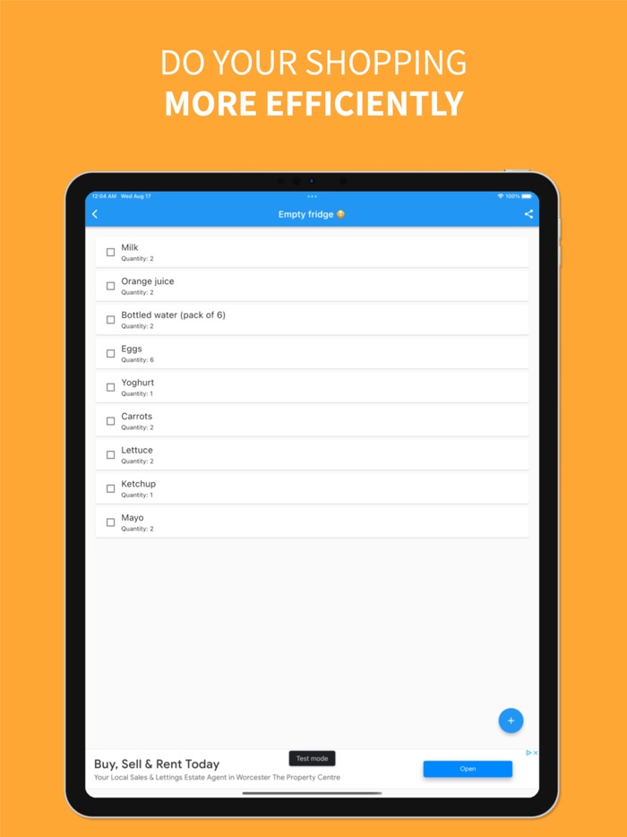 Bitelist - Shopping List