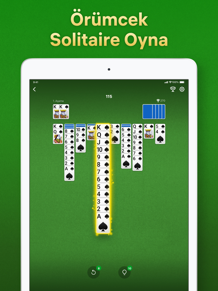 Spider Solitaire - Kağıt Oyunu