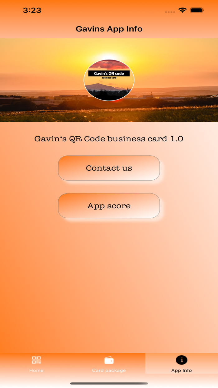 Gavins QR code business card