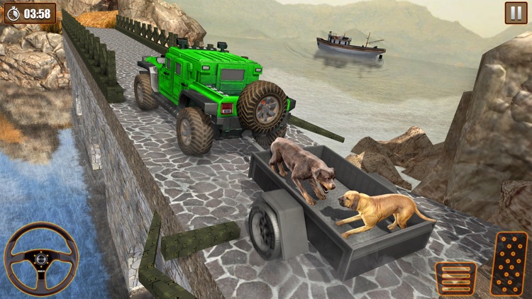 Offroad Dog Transporter Game screenshot-4