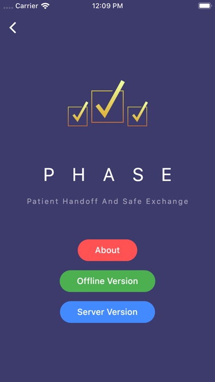 PHASE Checklist